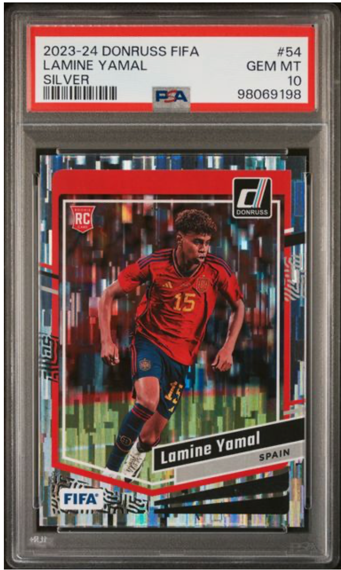 2023-24 PANINI DONRUSS FIFA #54 LAMINE YAMAL SILVER PSA 10