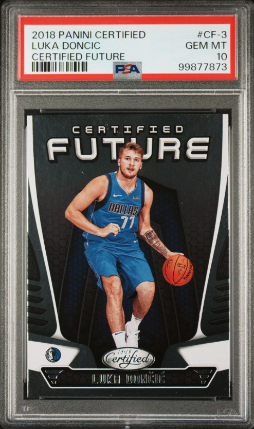 2018 PANINI CERTIFIED #CF-3 LUKA DONCIC ROOKIE CERTIFIED FUTURE PSA 10