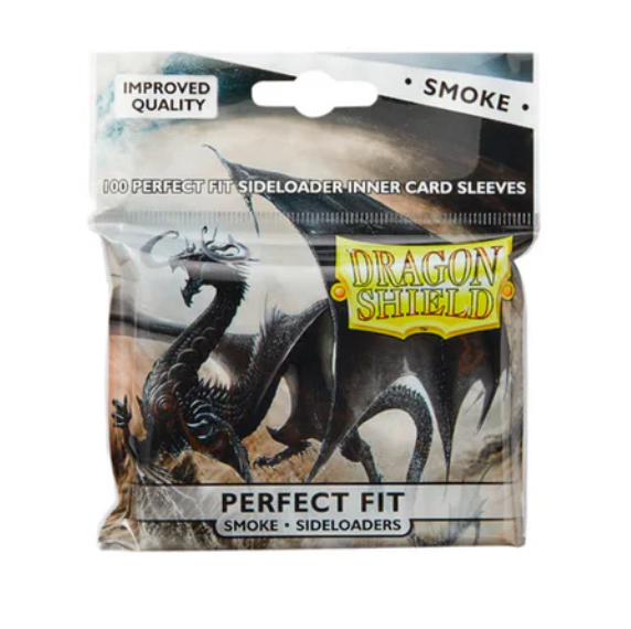 DRAGON SHIELD SLEEVES PERFECT FIT SIDELOADER SMOKE