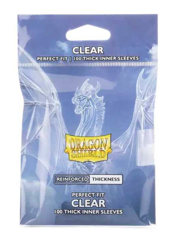 DRAGON SHIELD SLEEVES PERFECT FIT THICK INNER CLEAR 100CT