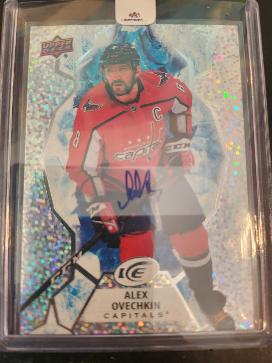 2021-22 Upper Deck ICE ALEX OVECHKIN AUTOGRAPH CARD SILVER PARALLEL