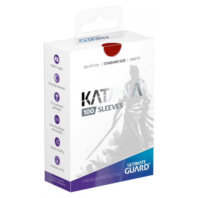 ULTIMATE GUARD - KATANA SLEEVES - STANDARD SIZE - 100CT - RED