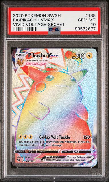 PSA 10 PIKACHU VMAX #188 VIVD VOLTAGE