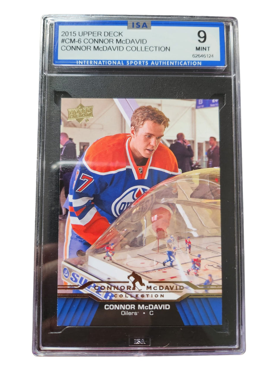 CONNOR MCDAVID 2015 UPPER DECK NO. CM-6 CONNOR MCDAVID COLLECTION ISA MINT 9 ROOKIE