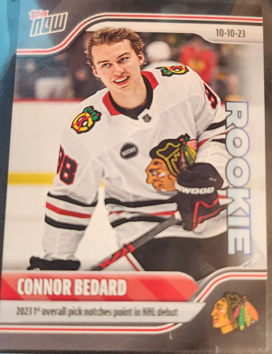 2023-24 Connor Bedard  Topps NOW #1 RC - NHL Debut/ First Point Sticker