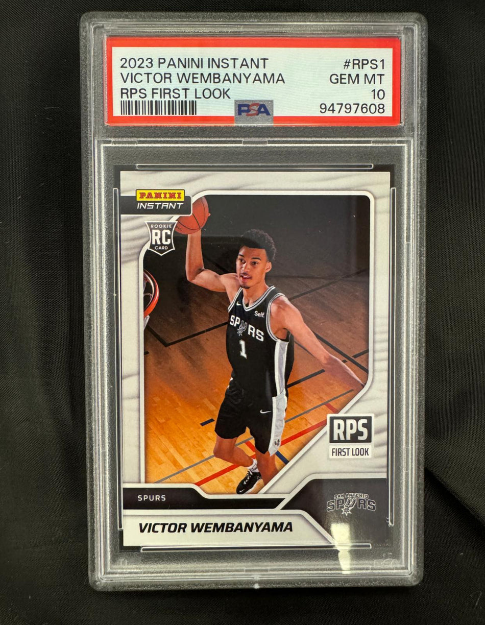 VICTOR WEMBANYAMA PSA 10 #RPS1 GEM MT 2023 PANINI INSTANT RPS FIRST LOOK