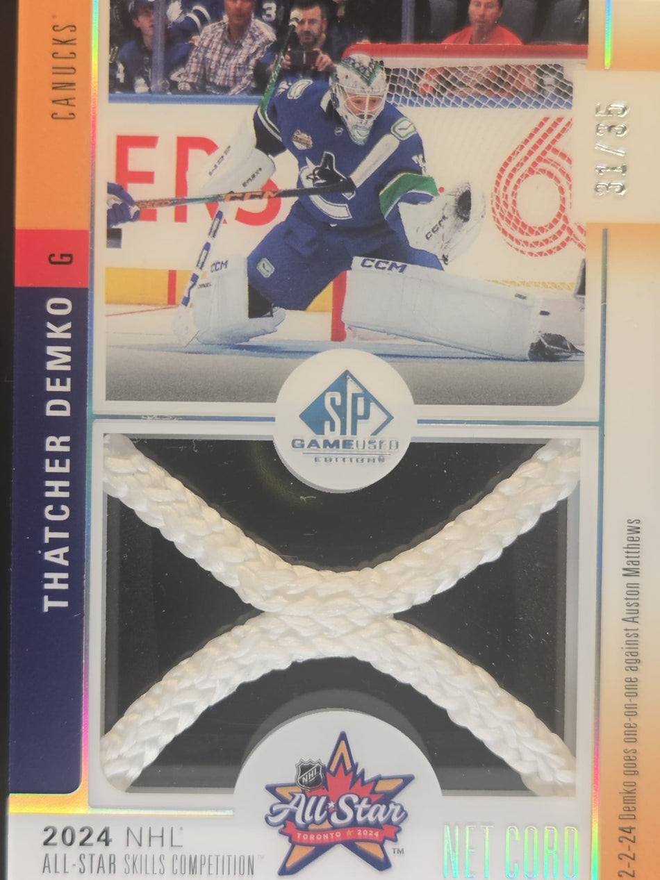 2024 SP Game Used Thatcher Demko ASN-TD NET CORD /35
