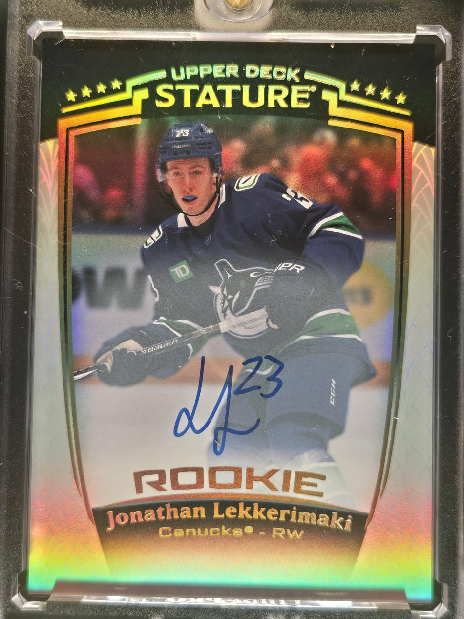 2024-25 UD Stature Rookie Jonathan Lekkerimaki Autograph No. 40