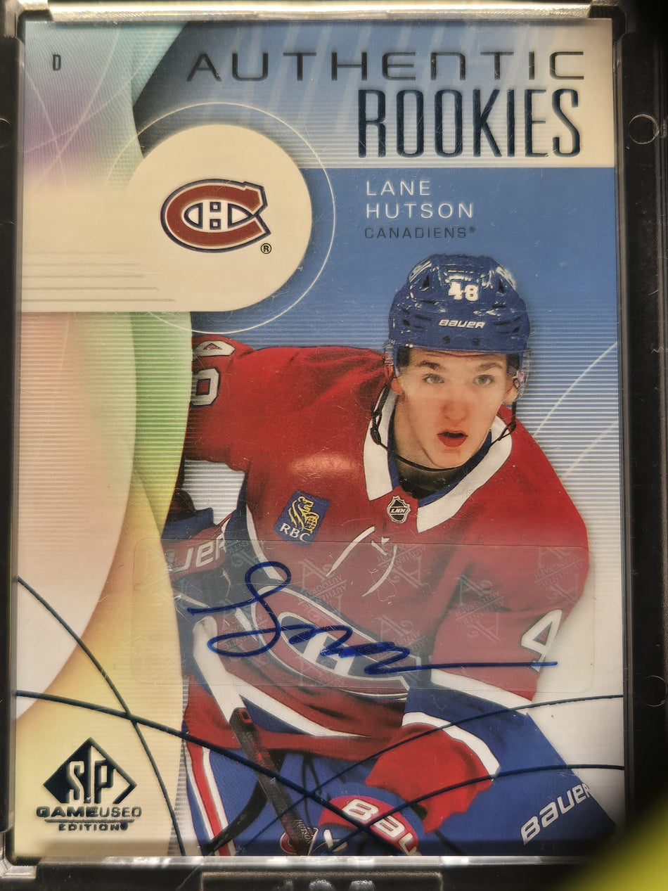 2024-25 SP Game Used LANE HUTSON Blue Autograph Rookie Authentic No. 279