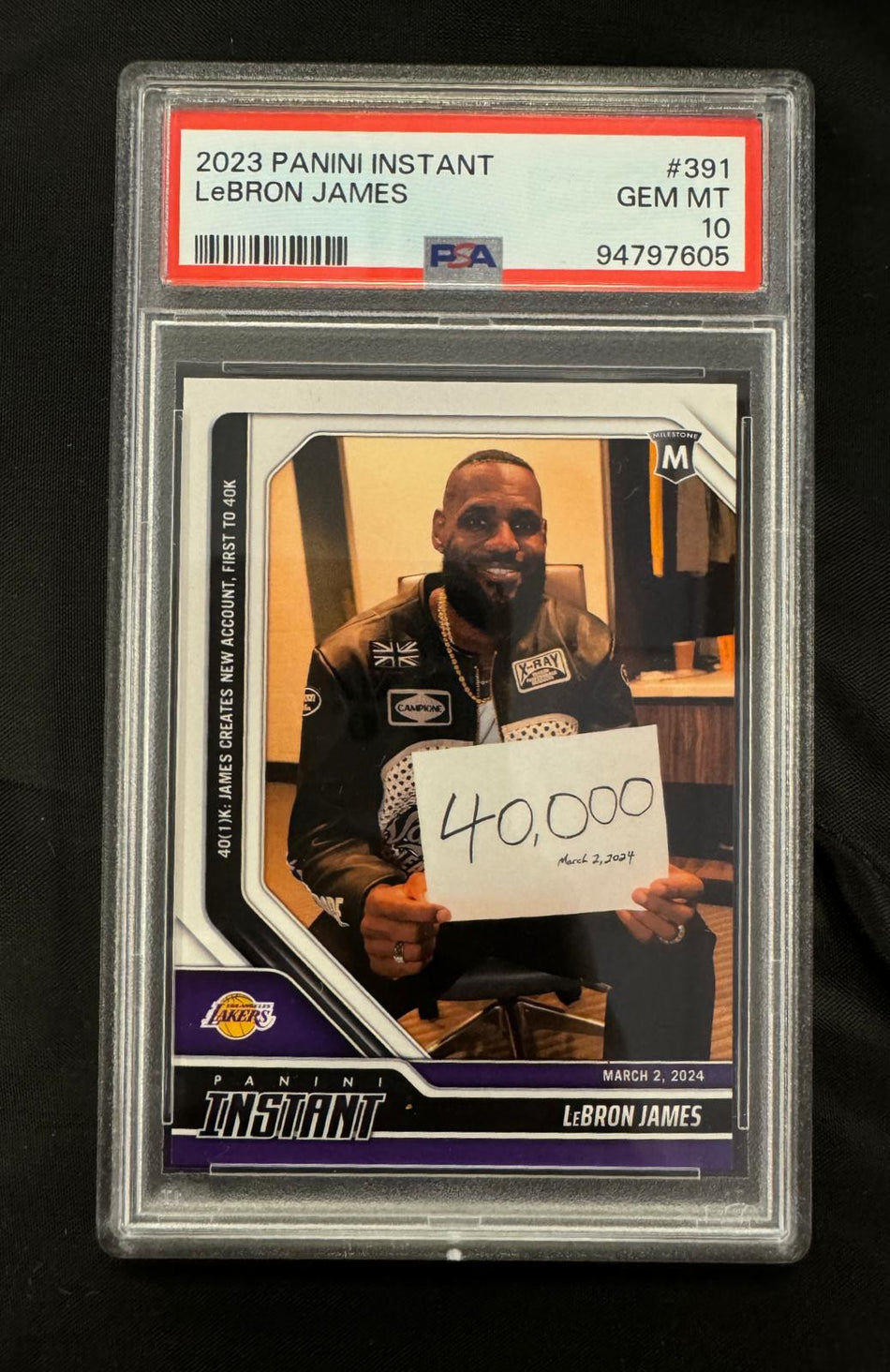 LeBRON JAMES 3391 PSA 10 GEM MINT 2023 PANINI INSTANT