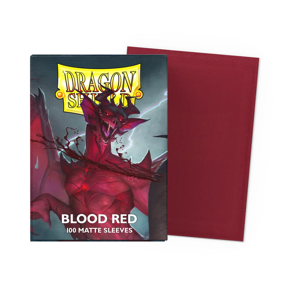 DRAGON SHIELD SLEEVES MATTE BLOOD RED 100CT