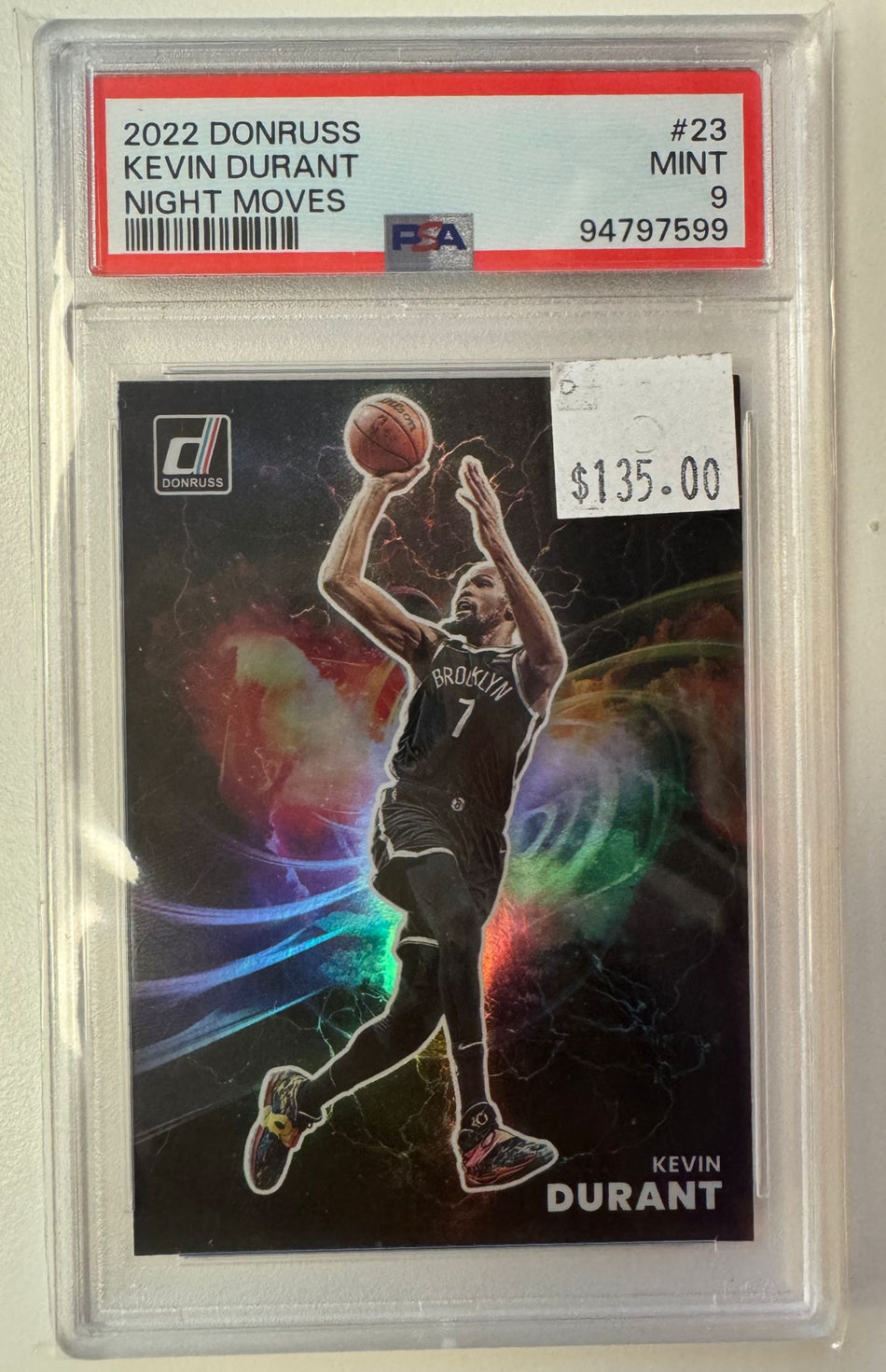 KEVIN DURANT #23 PSA 9 MINT 2022 DONRUSS NIGHT MOVES