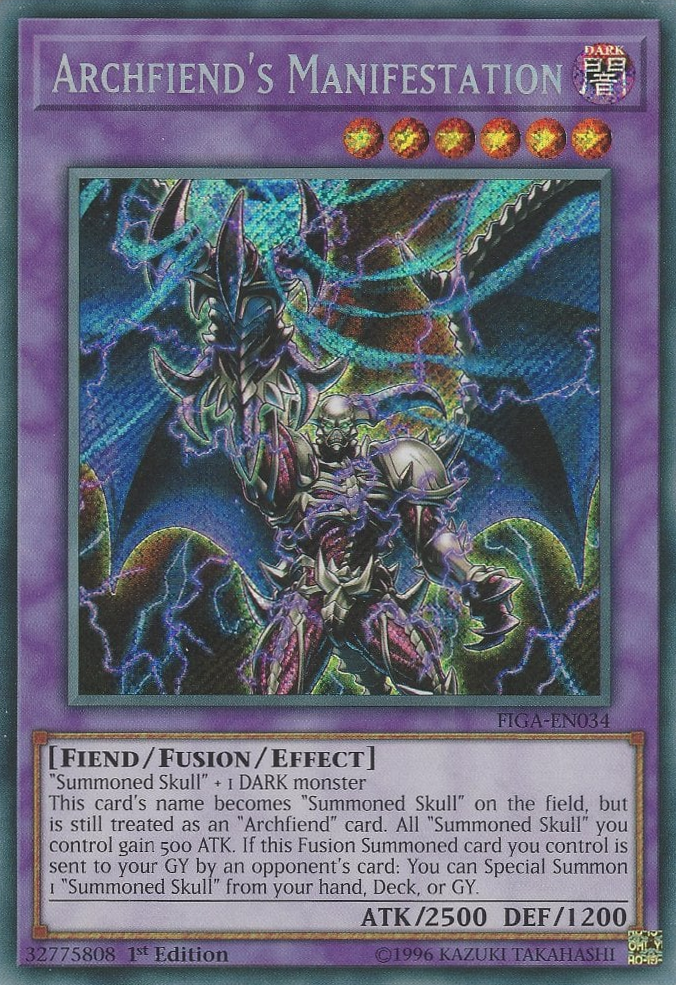 Archfiend's Manifestation [FIGA-EN034] Secret Rare