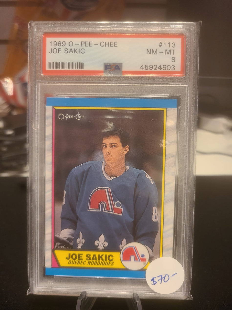 Joe Sakic 1989 OPC 113 PSA 8