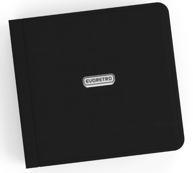 EVORETRO 4X3 BINDER WITH ZIPPER FITS (BLACK)