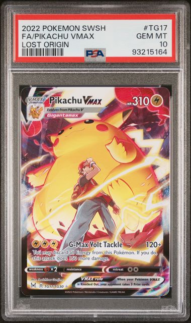 PSA 10 2022 SWSH PIKACHU VMAX LOST ORIGIN