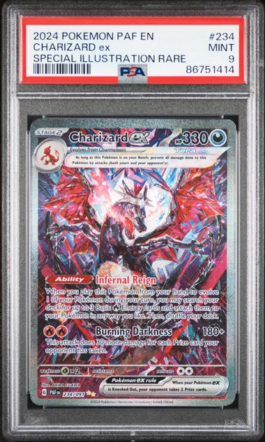 PSA 9 PALDEAN FATES CHARIZARD EX # 234