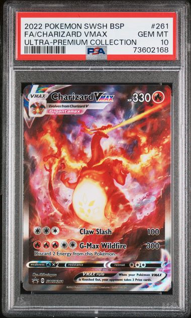 2022 POKEMON SWSH BSP FA/CHARIZARD VSTAR UPC #261 PSA 10