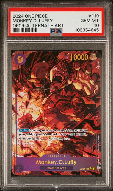 Monkey.D.Luffy #119 Alternate Art PSA 10