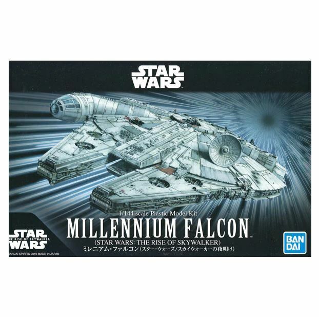 Star Wars: The Rise of Skywalker Millennium Falcon 1/144 Scale Model Kit Bandai