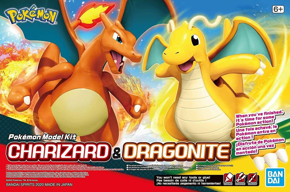 POKEMON MODEL KIT CHARIZARD & DRAGONITE