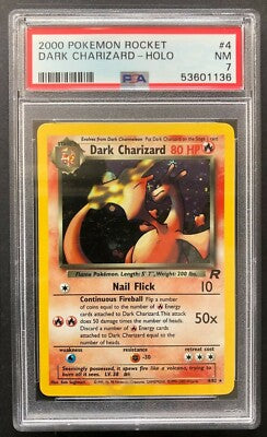 2000 Pokemon Rocket Dark Charizard-Holo PSA 7