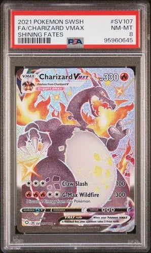 2021 POKEMON SHINING FATES CHARIZARD VMAX PSA 8