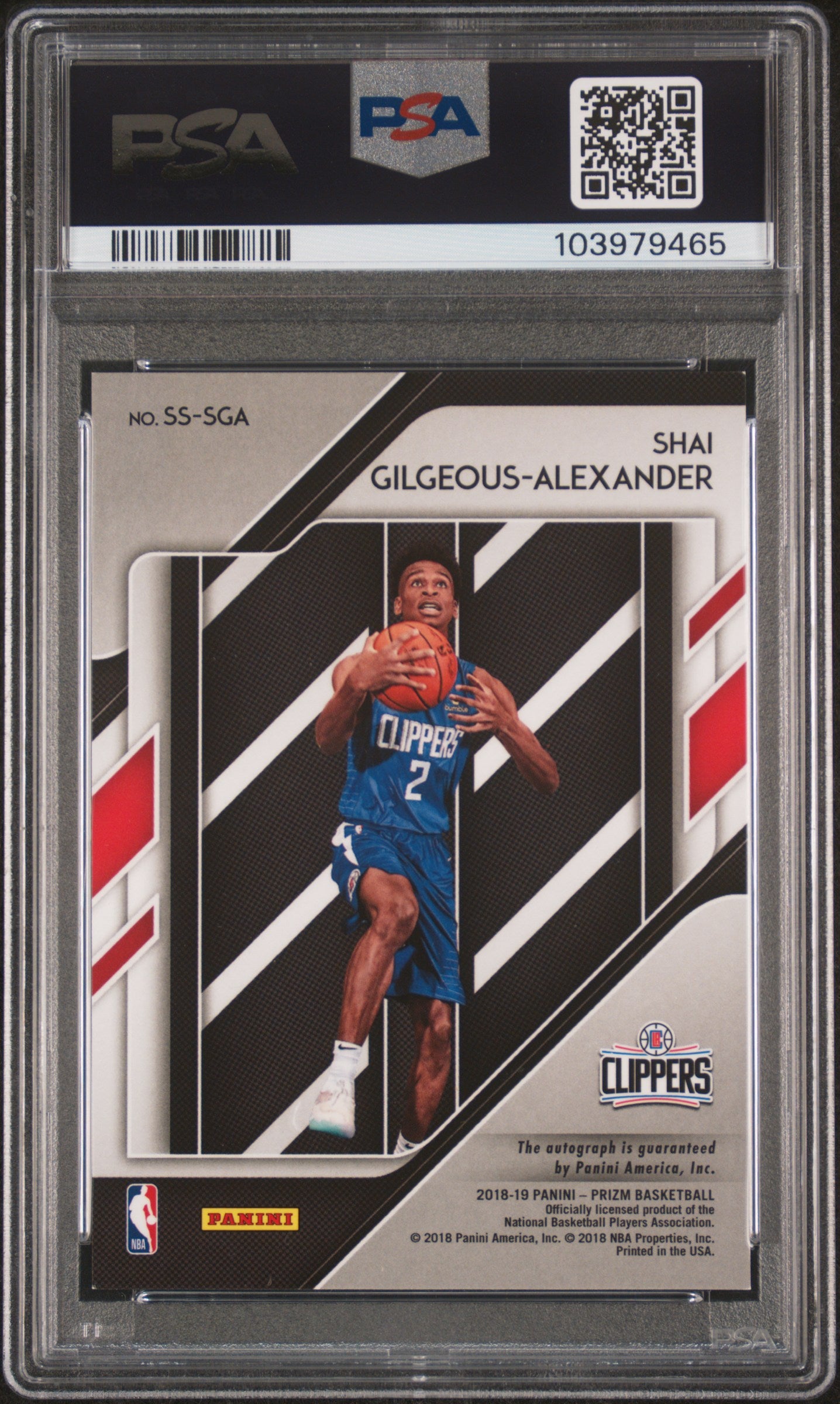 2018 PANINI PRIZM SENSATIONAL SIGNATURES SSSGA SHAI GILGEOUS