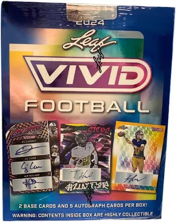 2024 LEAF VIVID FOOTBALL HOBBY BOX