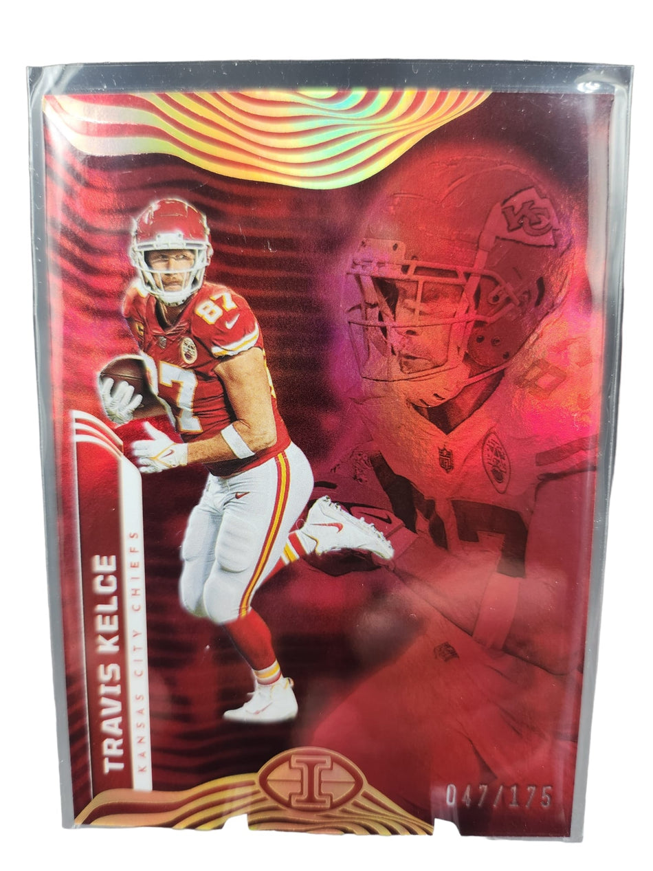 TRAVIS KELCE 2022 Illusions Red NO. 47 Trophy Collection /175