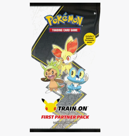 POKEMON TCG 25TH ANNIVERSARY TRAIN ON FIRST PARTNER PACK