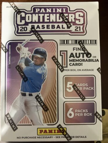 2020-21 RETAIL Contenders baseball blaster box 6 packs 5 cards per pack