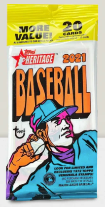 2021 RETAIL Heritage Baseball Factory Sealed Jumbo Fat 20 Cards Pack