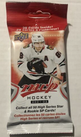 2021-22 RETAIL Upper Deck MVP Hockey Fat Pack Cello 28 cards