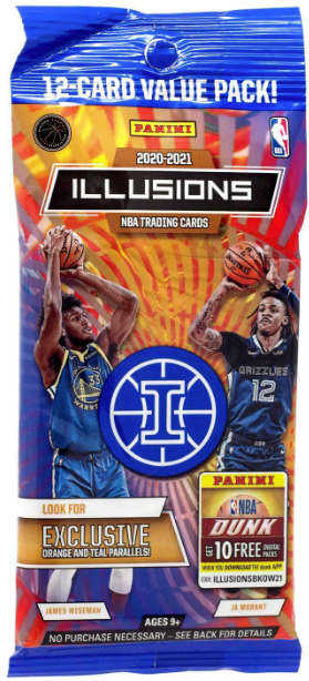 2020-21 RETAIL NBA Illusions Basketball Trading Card VALUE Pack (12 Cards)