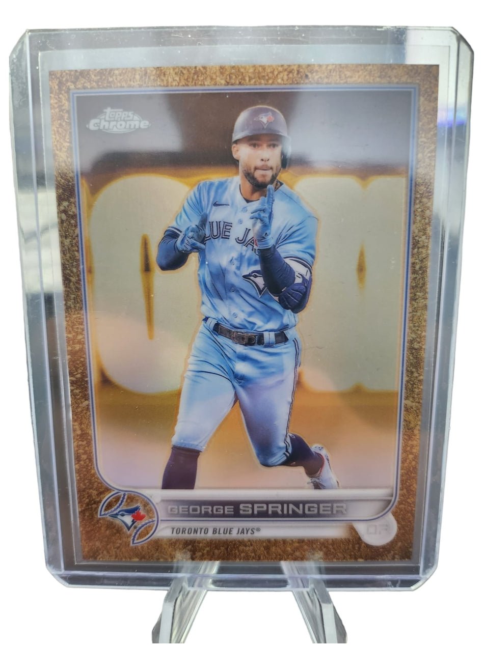 GEORGE SPRINGER 2022 Topps Gilded Collection Chrome 109 Mini-Diamond Gold Etch 08/99